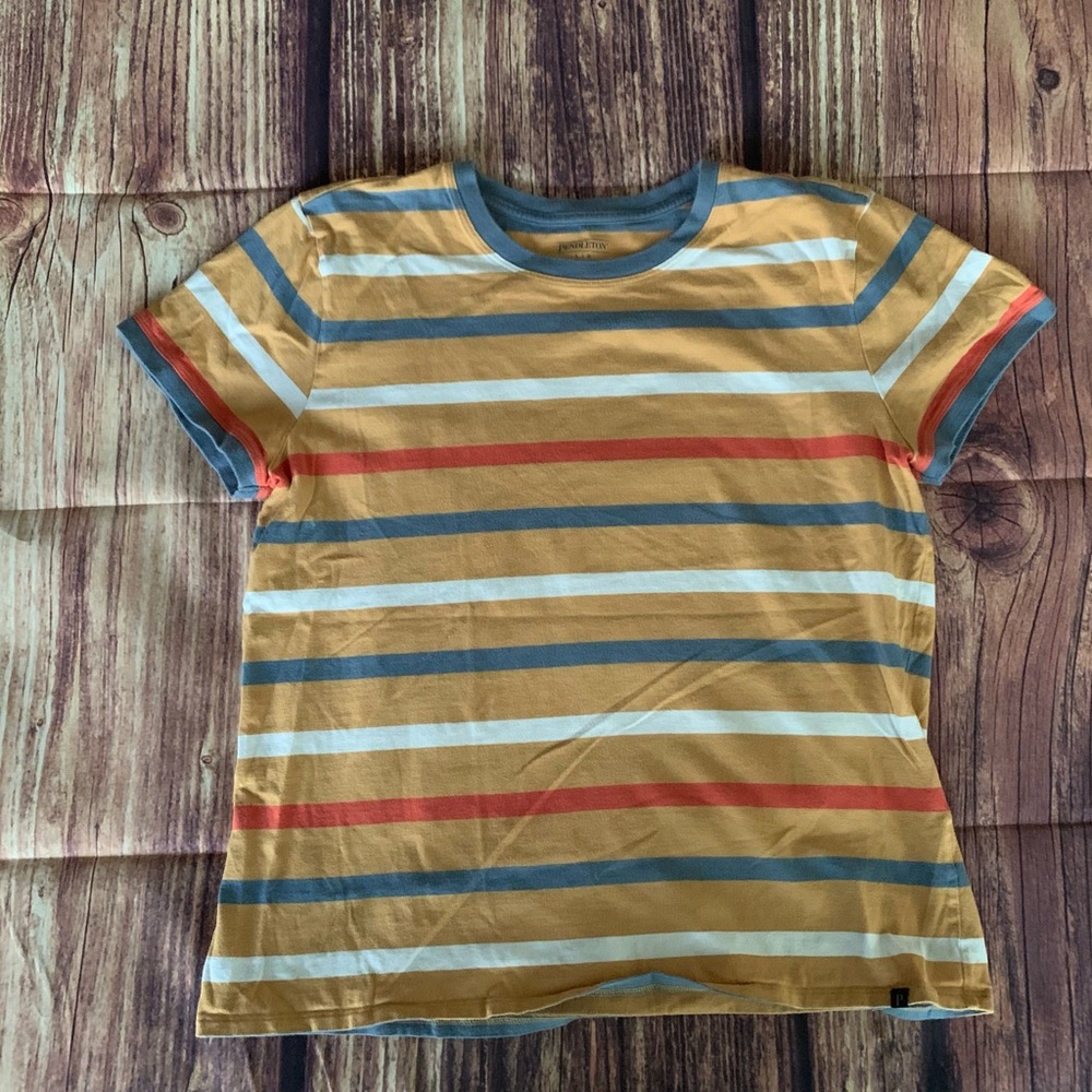 Pendleton Boy's Short Sleeve Multicolor Striped Pullover T-Shirt Size: L